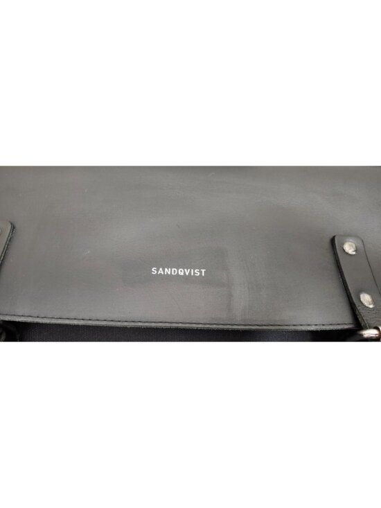 Sandqvist Jones Black Canvas Leather Convertible Backpack Messenger Laptop Bag main image 10